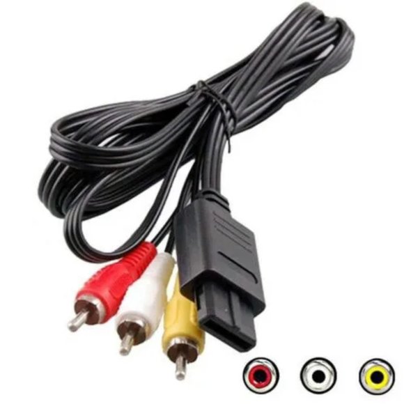 Audio Video AV Cable Cord to RCA for Nintendo GameCube N64 64 SNES - Picture 1 of 4